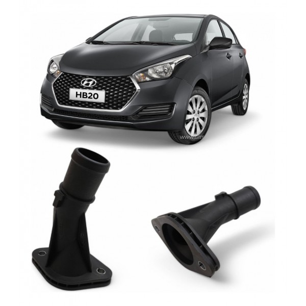 Flange Carcaça Válvula Termostática Hyundai Hb20 2013 A 2022