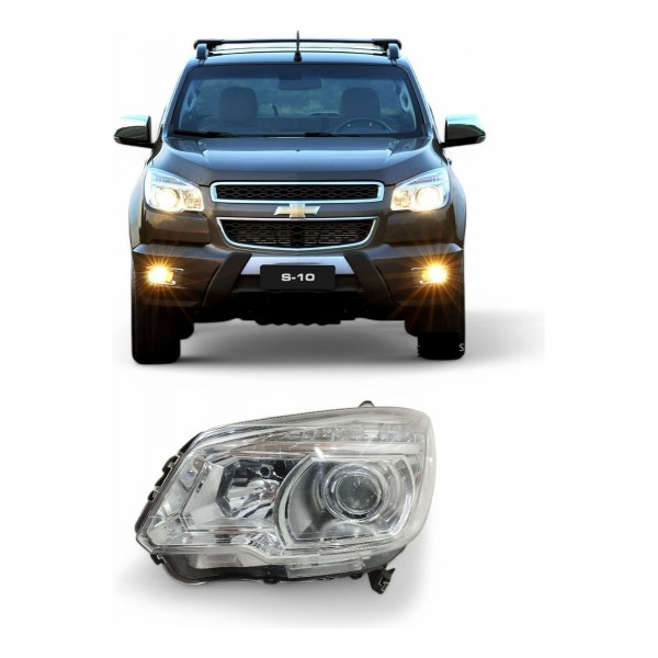 Farol Direito Chevrolet S10 2012 2013 2014 Detalhe