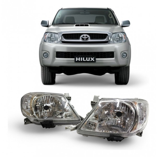 Par Farol Toyota Hilux 2006 2007 2008 2009 2010 2011 Cromado