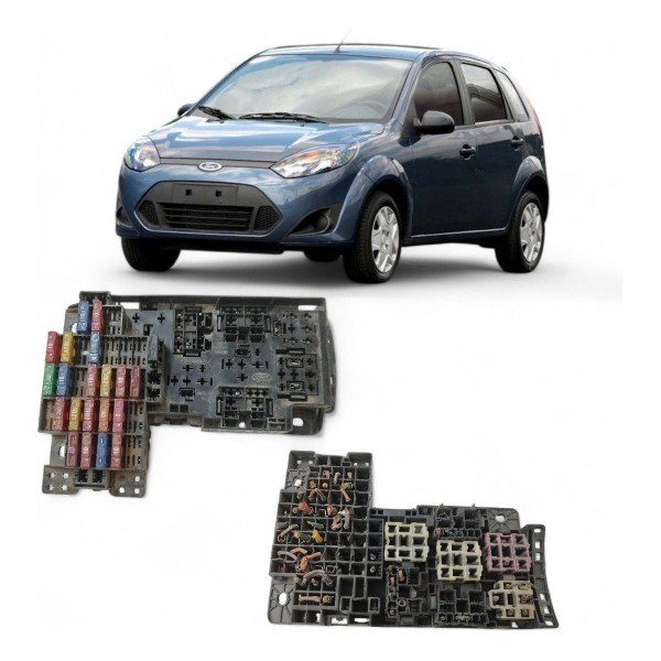 Caixa Fusível Ford Fiesta 1.0 8v 2004 2005 2006 2007 Zetec
