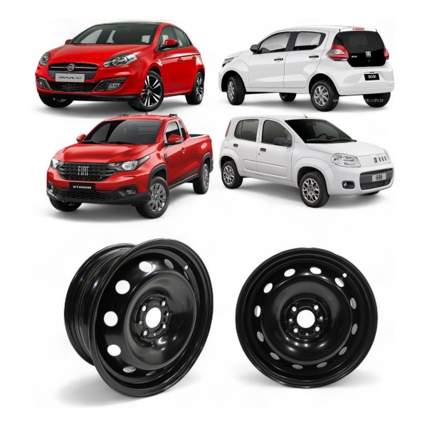 Roda Aro 15 Fiat Mobi Punto Uno Bravo Siena 4x98 2011 A 2021