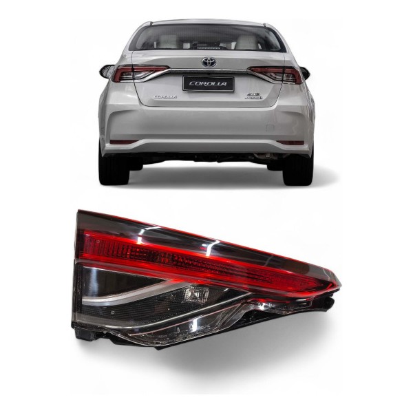 Lanterna Esquerda Tampa Toyota Corolla 2020 A 2023 Sem Led