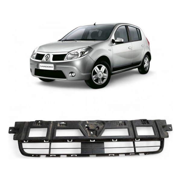 Grade Frontal Parachoque Dianteiro Renault Sandero 2002 2014