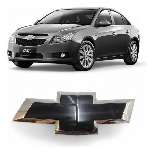 Emblema Parachoque Dianteiro Cruze 2012 A 2016 Black Piano
