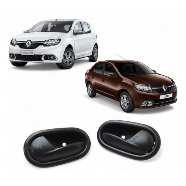 Par Maçaneta Interna Renault Sandero Logan 2015 2016 2017