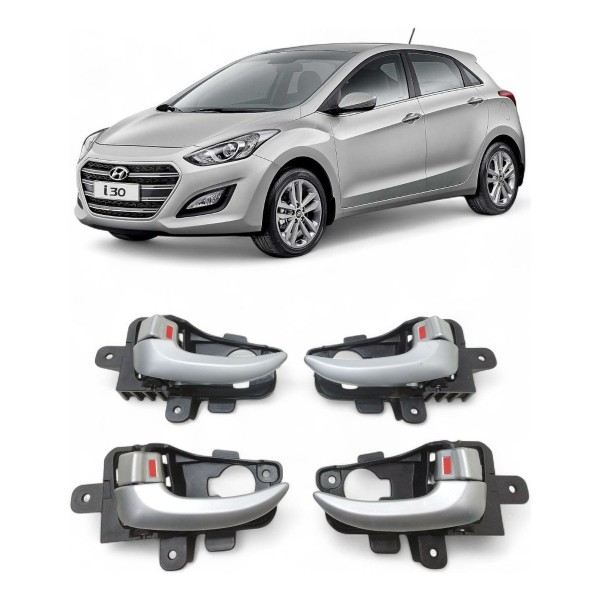 Kit 4 Maçaneta Interna Hyundai I30 2014 2015 2016 2017