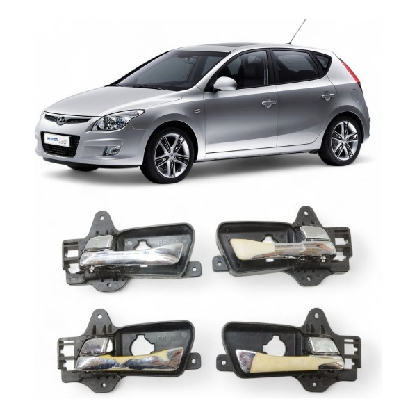 Kit 4 Maçaneta Interna Hyundai I30 2007 2008 2009 A 2012