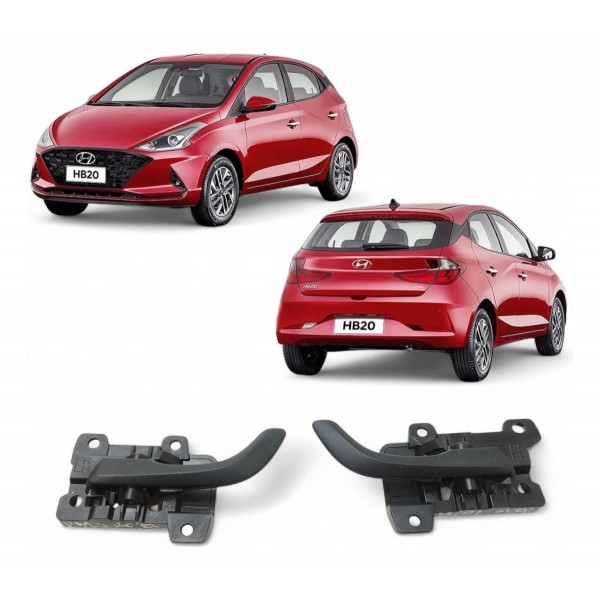 Par Maçaneta Interna Hyundai Hb20 2020 2021 2022 Original