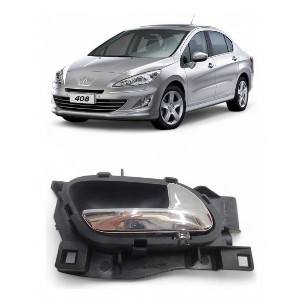 Maçaneta Interna Peugeot 408 2012 2013 2014 2015 Cromado
