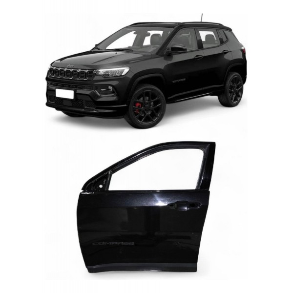 Porta Esquerda Jeep Compass 2017 2018 2019 2020 2021 Preta