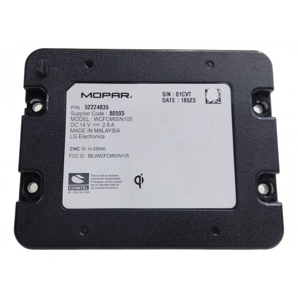 Módulo Carregador Indução Fiat Toro Ranch 2022 2023 2024